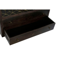 Schrank DKD Home Decor 100 x 40 x 175 cm Schwarz Metall Akazienholz