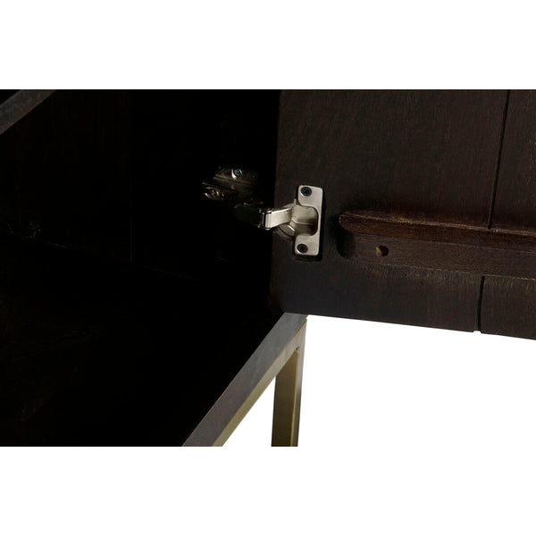 Anrichte DKD Home Decor Schwarz Gold Dunkelbraun Metall Akazienholz 160 x 40 x 90 cm