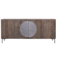 Anrichte DKD Home Decor Dunkelbraun Dunkelgrau Metall Mango-Holz 180 x 40 x 80 cm