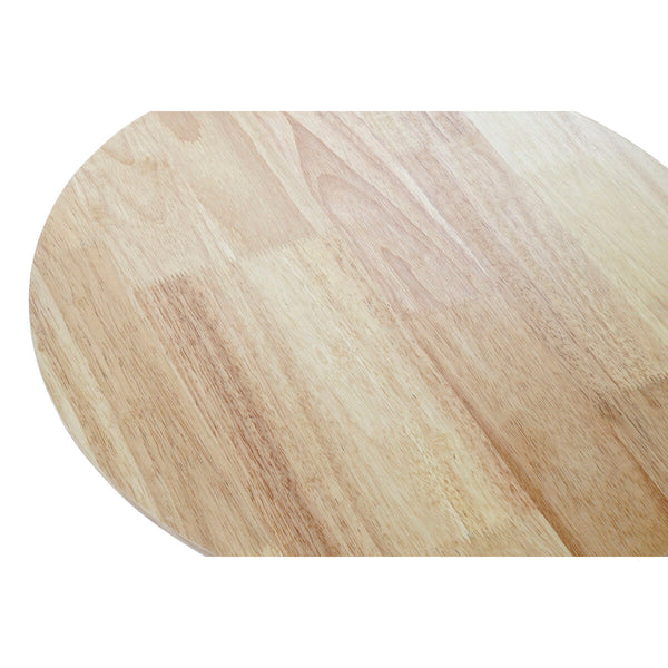 Satz mit 2 Tischen DKD Home Decor Weiß natürlich Kautschukholz 50 x 50 x 49,5 cm