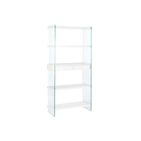 Regal DKD Home Decor Weiß Durchsichtig Kristall Holz MDF 90 x 35 x 180 cm (1)