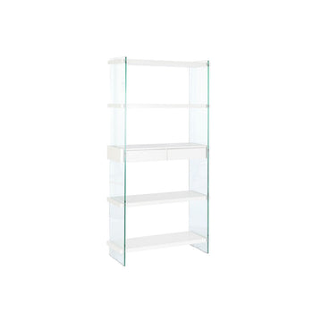 Regal DKD Home Decor Weiß Durchsichtig Kristall Holz MDF 90 x 35 x 180 cm (1)