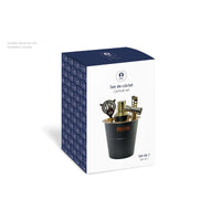 Cocktail-Set DKD Home Decor Schwarz Edelstahl 500 ml 8 x 8 x 20 cm