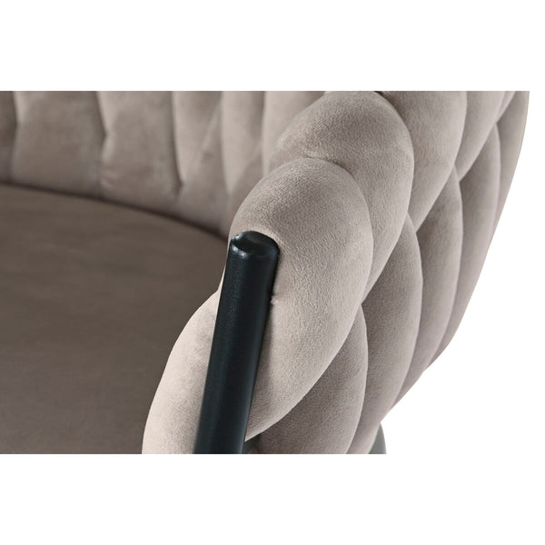 Hocker DKD Home Decor Schwarz Beige Metall 61 x 52 x 101 cm