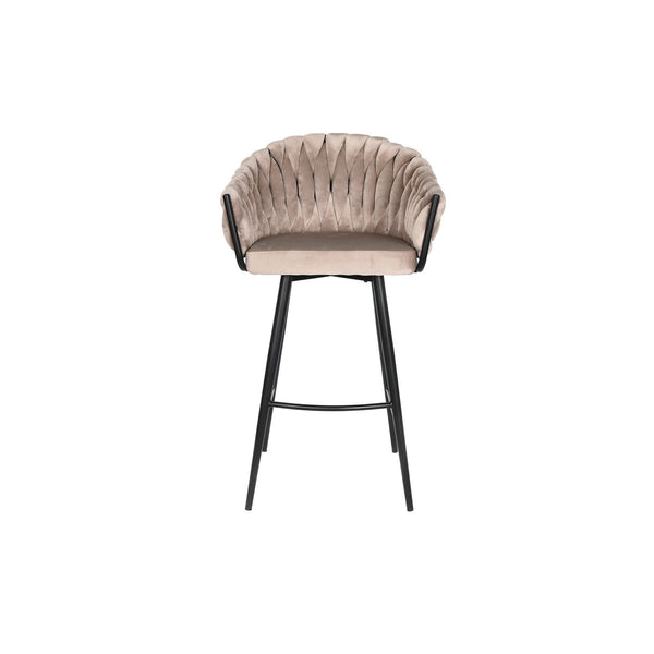 Hocker DKD Home Decor Schwarz Beige Metall 61 x 52 x 101 cm