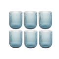 Gläserset DKD Home Decor Blau Kristall 240 ml (6 Stück)