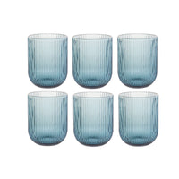 Gläserset DKD Home Decor Blau Kristall 240 ml (6 Stück)