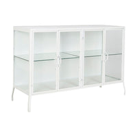 Anrichte DKD Home Decor Weiß Metall Kristall 120 x 40 x 81 cm