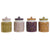 Gefäß DKD Home Decor grün Rosa Senf Lila Dolomite Shabby Chic 1 L 12 x 12 x 16 cm (4 Stück)