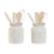 Gefäß DKD Home Decor grün Bunt Lila Metall Holz MDF 12 x 12 x 25 cm (2 Stück)