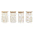 Gefäß DKD Home Decor Bambus Borosilikatglas Shabby Chic 1 L 10 x 10 x 17 cm (4 Stück)