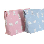 Reise-Toilettentasche DKD Home Decor Blau Rosa polialgodon osos 33 x 8 x 21 cm (2 Stück)