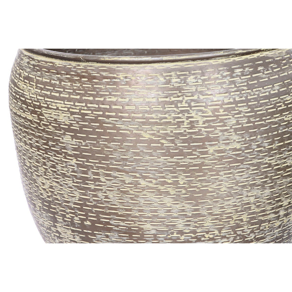 Satz Blumentöpfe Home ESPRIT grün Aluminium 39 x 39 x 33 cm