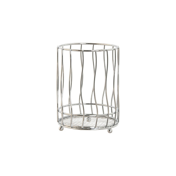 Besteckkorb Home ESPRIT Silberfarben Metall 11.5 x 11.5 x 15.5 cm