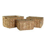 Korb-Set Home ESPRIT natürlich Seegras Naturfaser Boho 44,5 x 32,5 x 27,5 cm 3 Stücke
