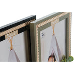 Fotorahmen Home ESPRIT Schwarz grün natürlich Kristall Holz MDF Skandinavisch 26,5 x 2 x 31,5 cm (2 Stück)