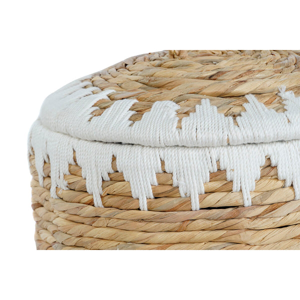 Set dekorativer Karten Home ESPRIT Weiß natürlich Naturfaser Boho (2 Stücke)