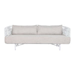 Sofa Home ESPRIT Weiß Beige Metall 180 x 66 x 66 cm