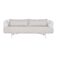 Sofa Home ESPRIT Weiß Beige Metall 180 x 66 x 66 cm