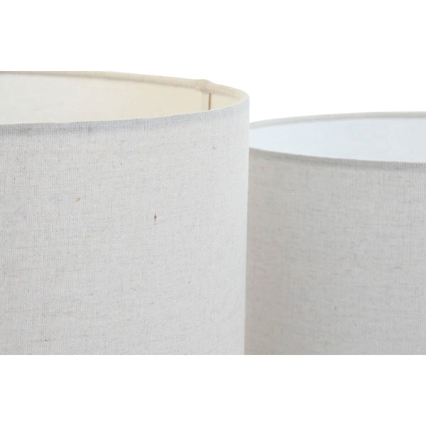 Lampenschirm Home ESPRIT Beige Leinen Metall 40 x 40 x 28 cm (2 Stück)