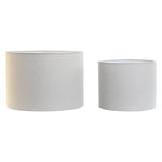 Lampenschirm Home ESPRIT Beige Leinen Metall 40 x 40 x 28 cm (2 Stück)