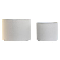 Lampenschirm Home ESPRIT Beige Leinen Metall 40 x 40 x 28 cm (2 Stück)