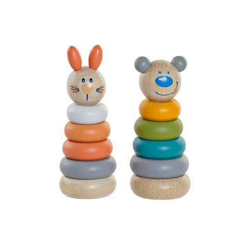 Lernspiel Home ESPRIT 5,5 x 5,5 x 14 cm tiere (2 Stück)