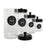 Set mit 4 Kanistern Home ESPRIT Schwarz Metall Kristall 1 L 1,5 L 1,8 L 10,4 x 10,4 x 26,4 cm