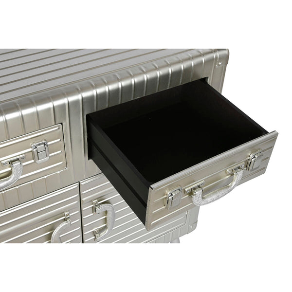 Anrichte Home ESPRIT Silberfarben Metall Holz MDF 80 x 39 x 82 cm