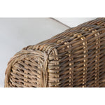 Gartenbank Home ESPRIT Weiß Braun natürlich Rattan 174 x 88 x 69 cm