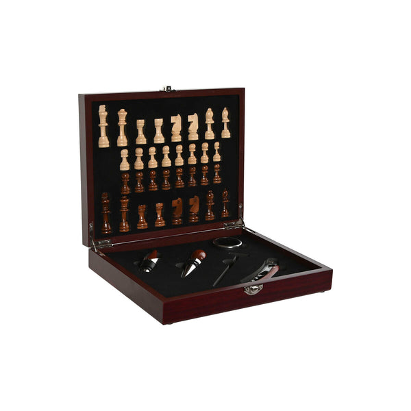 Weinzubehör-Set Home ESPRIT Braun Holz MDF 24 x 19 x 5 cm