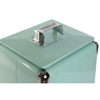 Tragbarer Kühlschrank Home ESPRIT grün PVC Metall Stahl Polypropylen 17 L 32 x 24 x 43 cm