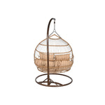 Hängender Gartenstuhl Home ESPRIT Dunkelbraun Hellbraun Aluminium Synthetischer Rattan 130 x 61 x 117 cm