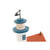 Deko-Figur Home ESPRIT Blau Rot Bunt 17 x 8,5 x 30 cm (2 Stück)