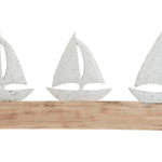 Deko-Figur Home ESPRIT Weiß natürlich Yachten Mediterraner 62 x 8,5 x 25,5 cm