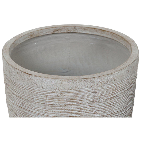 Satz Blumentöpfe Home ESPRIT Beige Fiberglas Magnesium 45 x 45 x 43 cm (3 Stück)