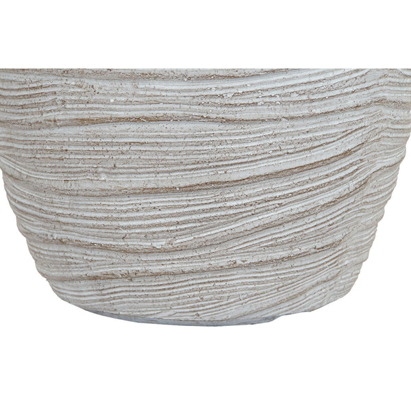 Satz Blumentöpfe Home ESPRIT Beige Fiberglas Magnesium 45 x 45 x 43 cm (3 Stück)