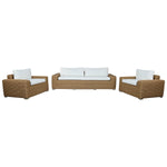 Gartenmöbel Home ESPRIT Weiß Braun Beige Hellbraun 248 x 85 x 80 cm 222 x 85 x 80 cm (4 Stücke)