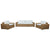 Gartenmöbel Home ESPRIT Weiß Braun Beige Hellbraun 248 x 85 x 80 cm 222 x 85 x 80 cm (4 Stücke)
