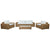 Gartenmöbel Home ESPRIT Weiß Braun Beige Hellbraun 248 x 85 x 80 cm 222 x 85 x 80 cm (4 Stücke)