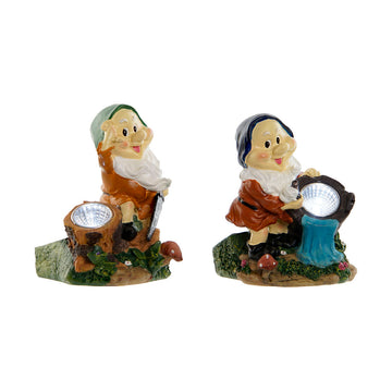 Gartenzwerge Home ESPRIT Bunt 11,5 x 11 x 15,2 cm (2 Stück)