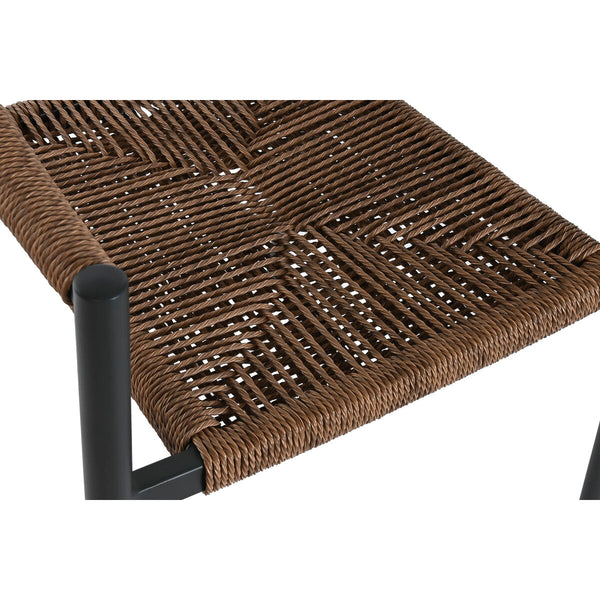 Stuhl Home ESPRIT Braun Schwarz Aluminium Rattan 56 x 60 x 78 cm