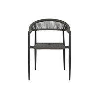 Havestol Home ESPRIT Schwarz Dunkelgrau Aluminium Rattan 56 x 60 x 78 cm