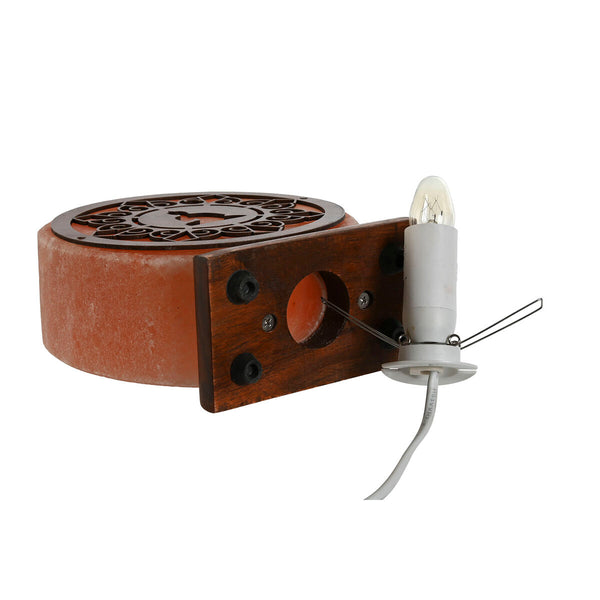 Tischlampe Home ESPRIT Braun Rosa Salz Mango-Holz 15 W 220 V 16 x 7 x 18 cm