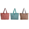 Damen Handtasche Home ESPRIT Braun türkis Koralle 55 x 14 x 35 cm (3 Stück)
