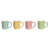 Satz von Kaffeetassen Home ESPRIT Gelb Blau grün Rosa Porzellan 90 ml 4 Stücke
