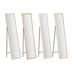 Ankleidespiegel Home ESPRIT Weiß Braun Beige Grau Kristall polystyrol 35,5 x 40 x 156 cm (4 Stück)