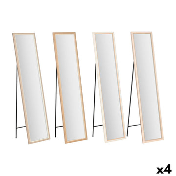 Ankleidespiegel Home ESPRIT Weiß Braun Beige Grau Kristall polystyrol 35,5 x 40 x 156 cm (4 Stück)