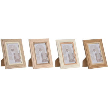 Fotorahmen Home ESPRIT Bunt Kristall Holz MDF Skandinavisch 13 x 2,8 x 18 cm (4 Stück)