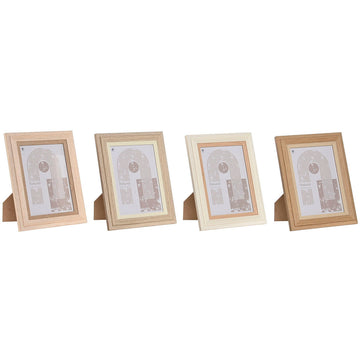 Fotorahmen Home ESPRIT Bunt Aluminium Kristall Holz MDF Scandi 16 x 2,8 x 21 cm (4 Stück)